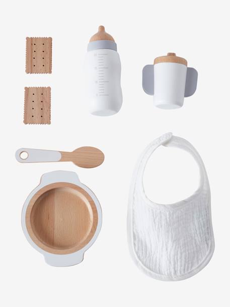 Set accessoires repas poupon en bois FSC® blanc 2 - vertbaudet enfant 