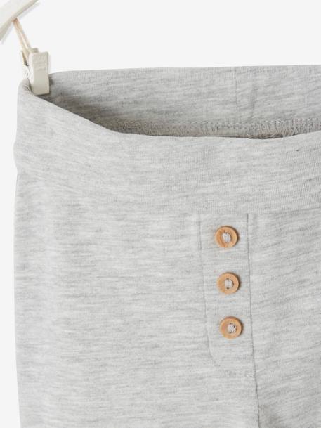 Pantalon legging bébé en coton bio gris clair chine 3 - vertbaudet enfant 