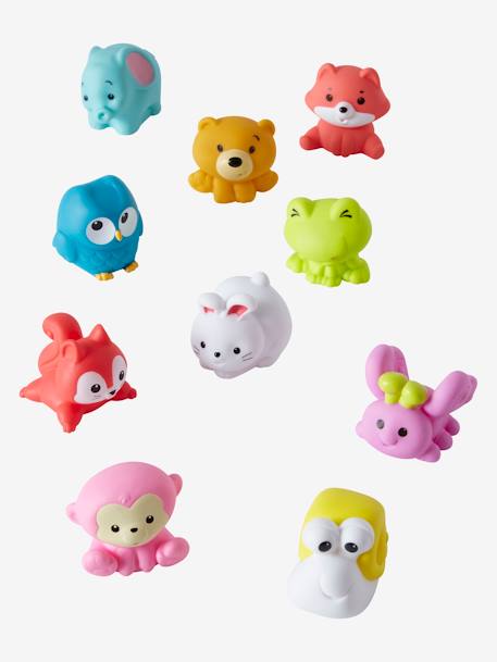 Set de 10 aspergeurs de bain animaux multicolore 2 - vertbaudet enfant 