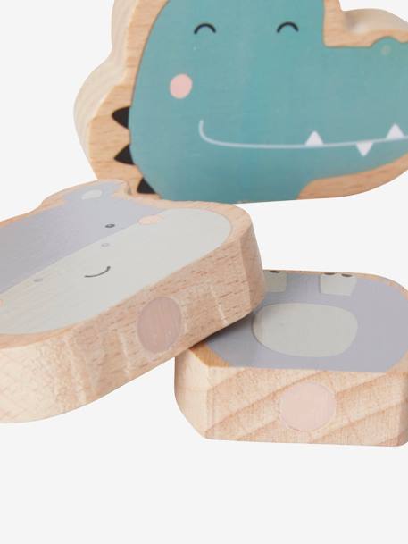 Animaux magnétiques à assembler en bois FSC® multicolore+rose 5 - vertbaudet enfant 