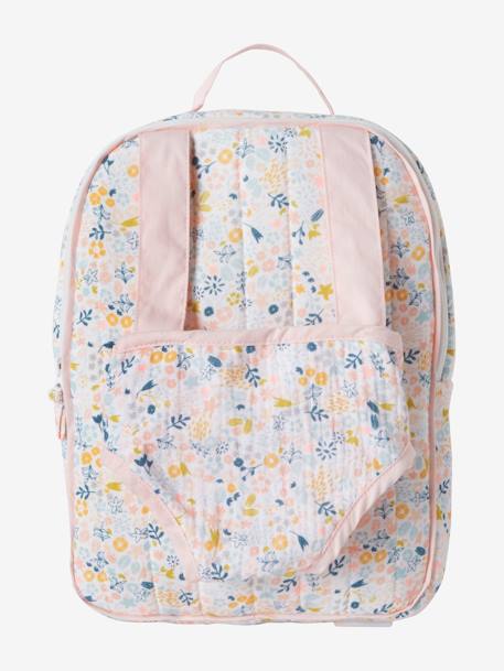 Sac à dos porteur poupon en gaze de coton rose 1 - vertbaudet enfant 