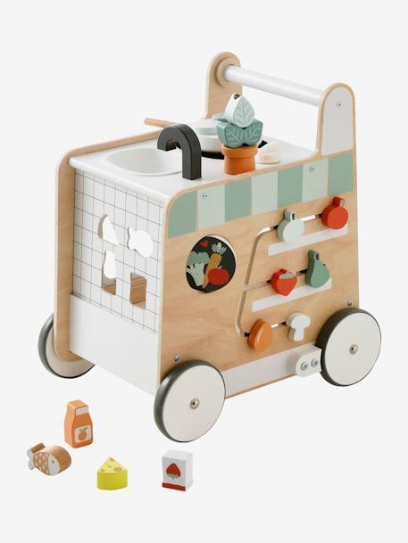 Ma première cuisine chariot de marche en bois FSC® blanc 4 - vertbaudet enfant 