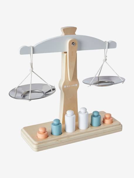 Balance à poids en bois FSC® multicolore 1 - vertbaudet enfant 