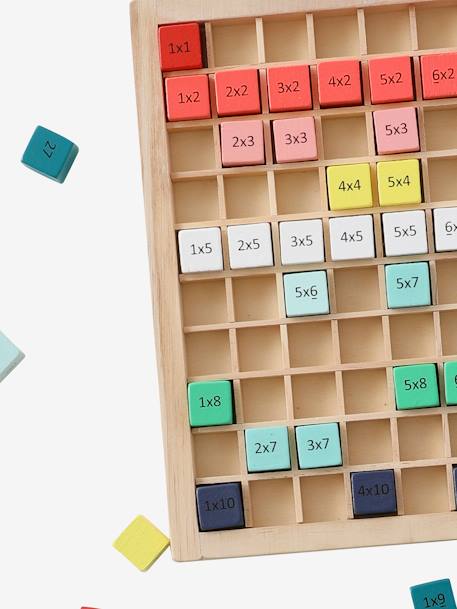 Jeu des tables de multiplication en bois FSC® multicolore 2 - vertbaudet enfant 