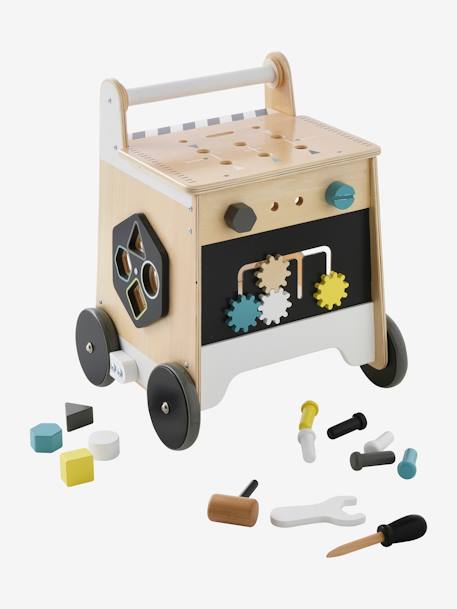 Chariot de marche bricolage en bois FSC® BEIGE 2 - vertbaudet enfant 