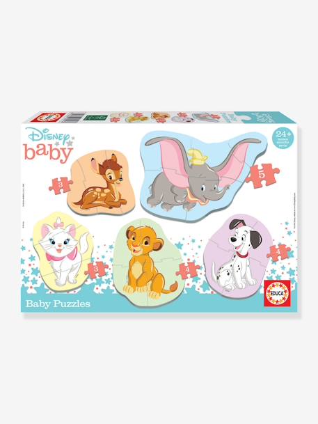 Lot de 5 puzzles progressifs 3 à 5 pièces Disney® Animals 2 EDUCA bleu 1 - vertbaudet enfant 