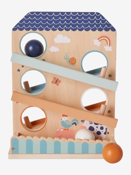 Toboggan à balles en bois FSC® multicolore 1 - vertbaudet enfant 