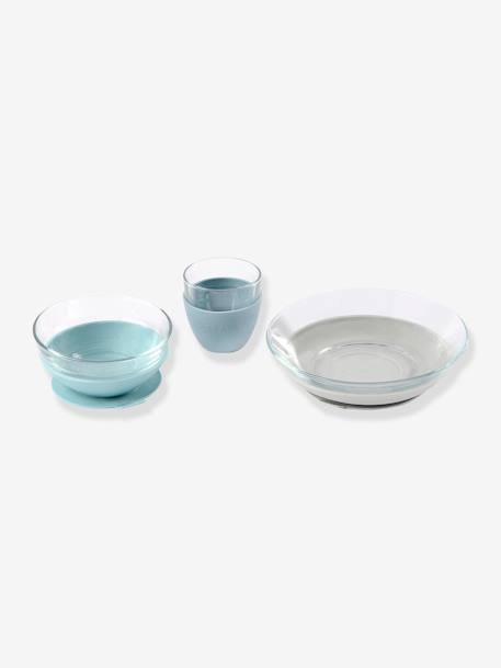 Coffret repas en verre BEABA X DURALEX BLEU+VERT 1 - vertbaudet enfant 