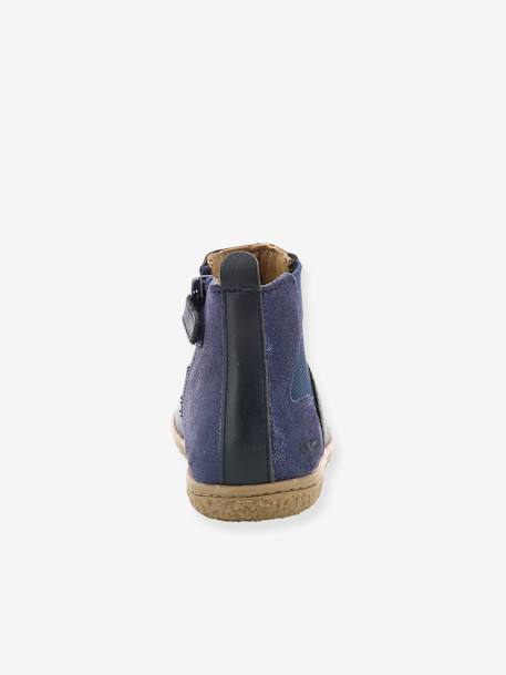 Boots fille Vermillon KICKERS® camel zèbre+marine métallisé+noir vernis 11 - vertbaudet enfant 