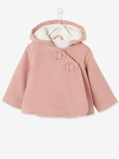 Bébé-Manteau, combipilote, nid d'ange-Manteau à capuche bébé fille lainage doublé et ouatiné