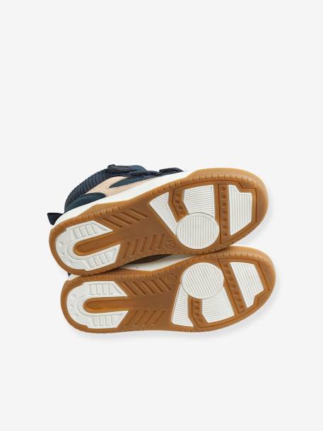 Baskets montantes en cuir garçon MARINE 5 - vertbaudet enfant 