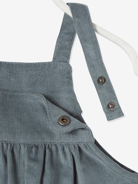 Ensemble blouse et salopette velours bébé fille bleu céleste 7 - vertbaudet enfant 