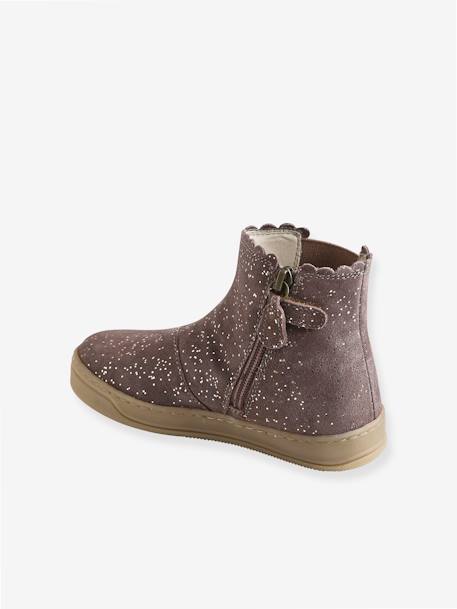 Boots élastiqués et zippés fille MARINE+TAUPE 9 - vertbaudet enfant 