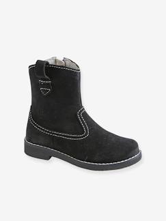 Chaussures-Chaussures fille 23-38-Boots hauts en cuir fille