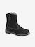 Boots hauts en cuir fille NOIR 1 - vertbaudet enfant 