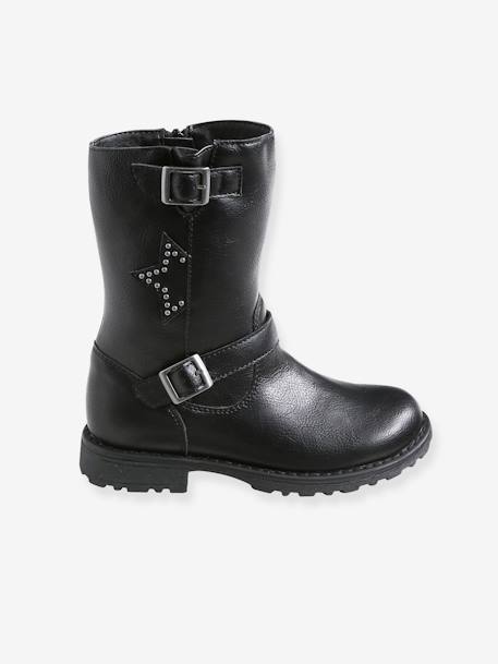 Bottes esprit motard fille NOIR 2 - vertbaudet enfant 