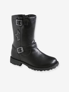 Chaussures-Bottes esprit motard fille