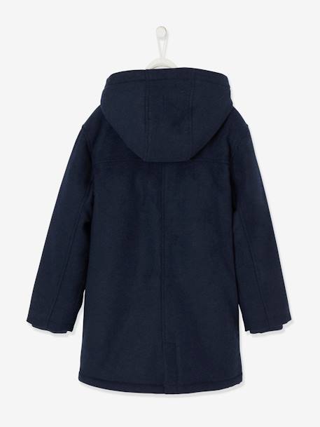 Duffle-coat garçon en drap de laine doublé sherpa encre 2 - vertbaudet enfant 