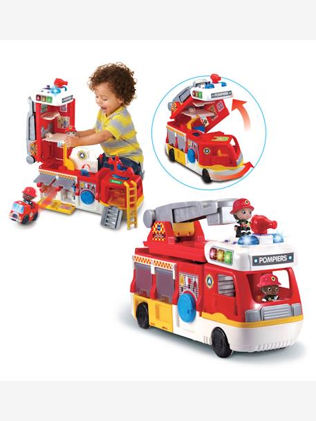 Tut Tut Copains - Super camion/caserne de pompiers VTECH ROUGE 2 - vertbaudet enfant 