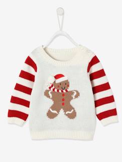 -Pull de Noël bébé mixte bonhomme pain d'épices