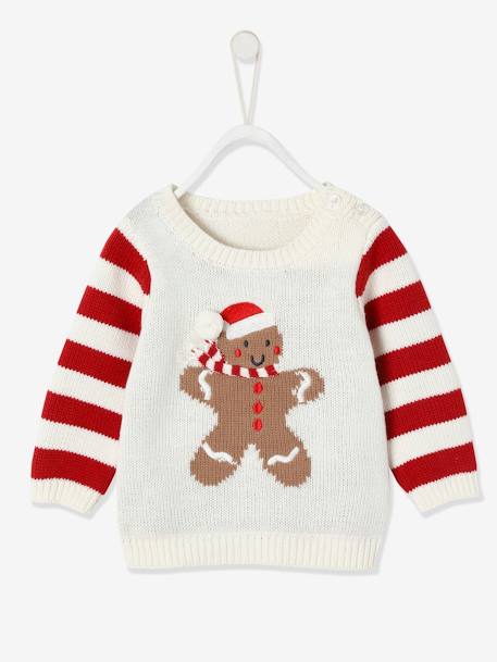 Bébé-Pull, gilet, sweat-Pull-Pull de Noël bébé mixte bonhomme pain d'épices