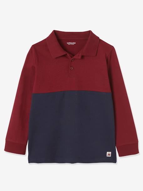 Lot de 2 polos garçon manches longues LOT BLEU JEAN+lot encre+BORDEAUX+LOT GRIS 9 - vertbaudet enfant 