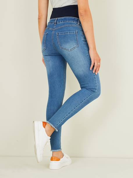 Jean skinny effiloché Denim bleached 3 - vertbaudet enfant 