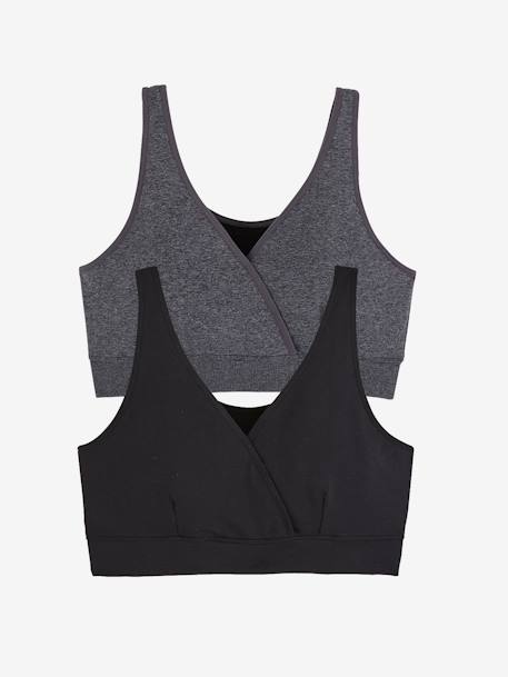 Lot de 2 brassières d'allaitement sans coutures en microfibre Lot anthracite/noir 5 - vertbaudet enfant 