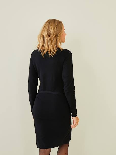 Robe tricot de grossesse et d'allaitement noir 2 - vertbaudet enfant 