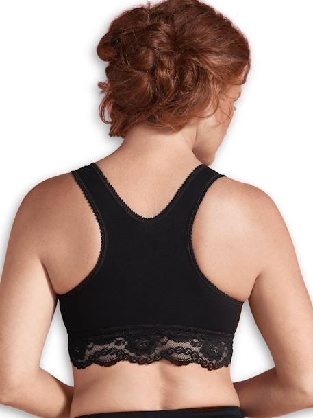 Soutien-gorge cache-coeur de grossesse et d'allaitement en coton bio CARRIWELL Noir 3 - vertbaudet enfant 