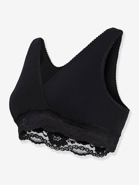 Soutien-gorge cache-coeur de grossesse et d'allaitement en coton bio CARRIWELL Noir 5 - vertbaudet enfant 