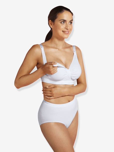 Soutien-gorge grossesse et allaitement sans coutures Carri-gel® CARRIWELL Blanc+Noir 1 - vertbaudet enfant 