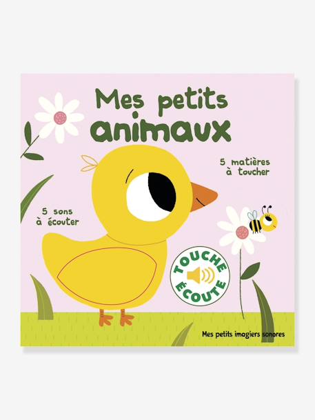 Livre sonore et tactile Mes petits animaux GALLIMARD JEUNESSE rose 1 - vertbaudet enfant 