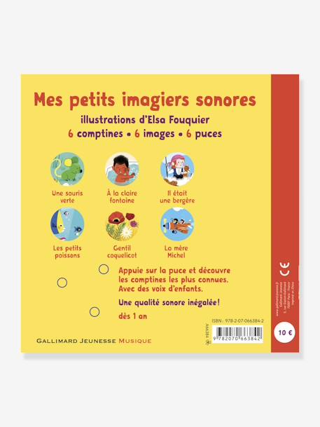 Livre sonore Mes comptines vol. 2 GALLIMARD JEUNESSE jaune 2 - vertbaudet enfant 