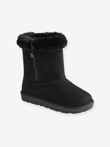 Bottes fourrées fille Noir 1 - vertbaudet enfant 