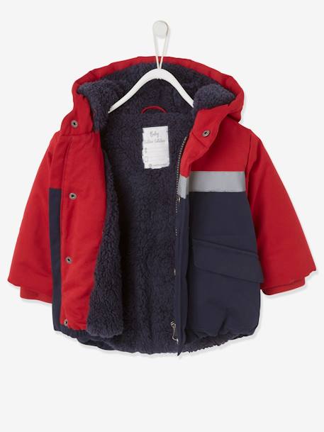 Doudoune colorblock bébé garçon rouge foncer 2 - vertbaudet enfant 