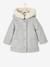 Manteau à capuche bébé fille gris clair chine 1 - vertbaudet enfant 