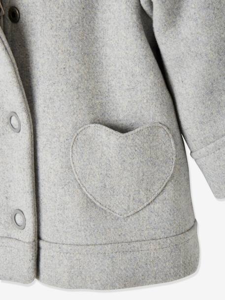 Manteau à capuche bébé fille gris clair chine 6 - vertbaudet enfant 