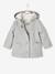 Manteau à capuche bébé fille gris clair chine 2 - vertbaudet enfant 