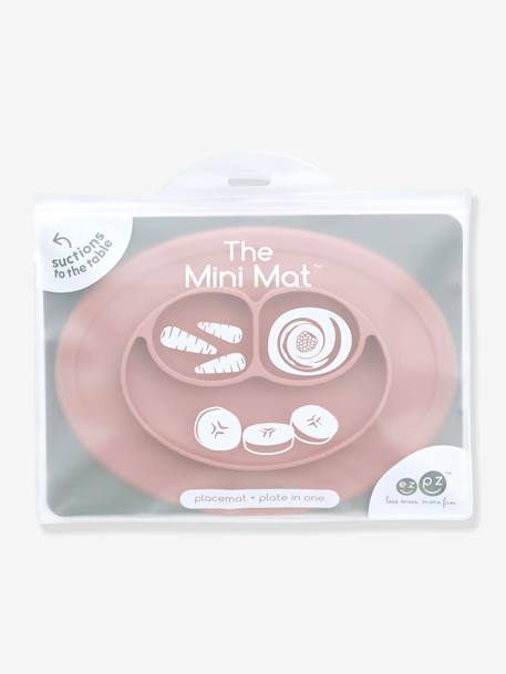 Set de table tout-en-un avec assiette EZPZ Mini mat en silicone ROSE 4 - vertbaudet enfant 