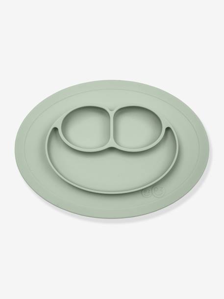 Set de table tout-en-un avec assiette EZPZ Mini mat en silicone ROSE+VERT AMANDE 5 - vertbaudet enfant 