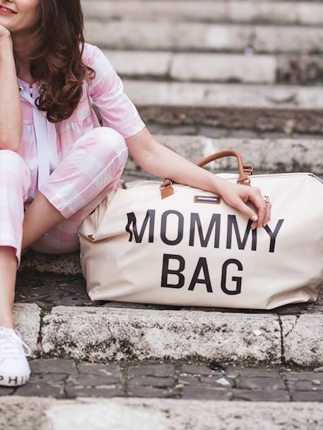 Sac à langer Mommy Bag large CHILDHOME blanc cassé+noir or 5 - vertbaudet enfant 