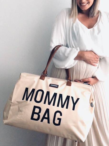 Sac à langer Mommy Bag large CHILDHOME blanc cassé+noir or 6 - vertbaudet enfant 