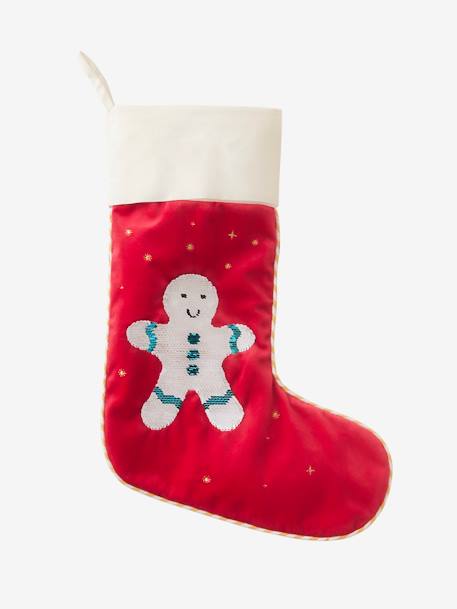 Chaussette de Noël à sequins réversibles Mr Biscuit ROUGE 5 - vertbaudet enfant 