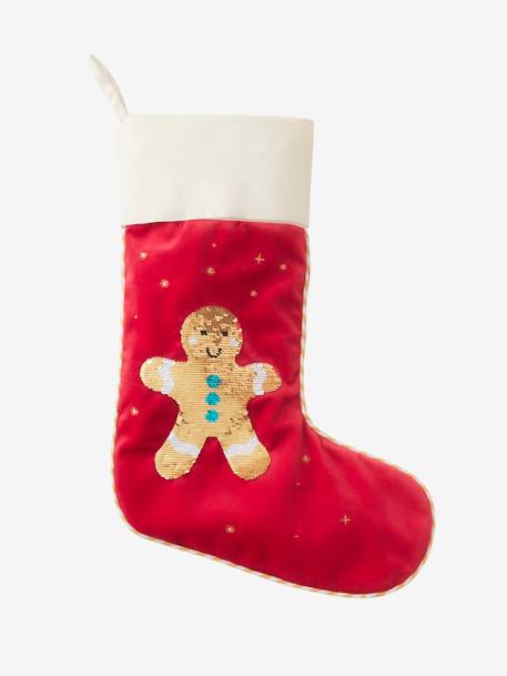 Chaussette de Noël à sequins réversibles Mr Biscuit ROUGE 5 - vertbaudet enfant 