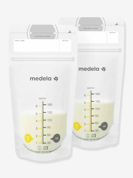 Boîte de 25 sachets de conservation pour lait maternel Pump & Save MEDELA  transparent - Medela