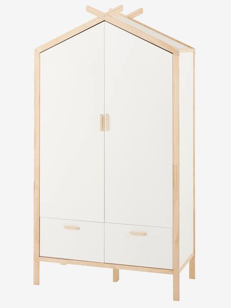 Armoire cabane ROBINSON blanc mate 3 - vertbaudet enfant 