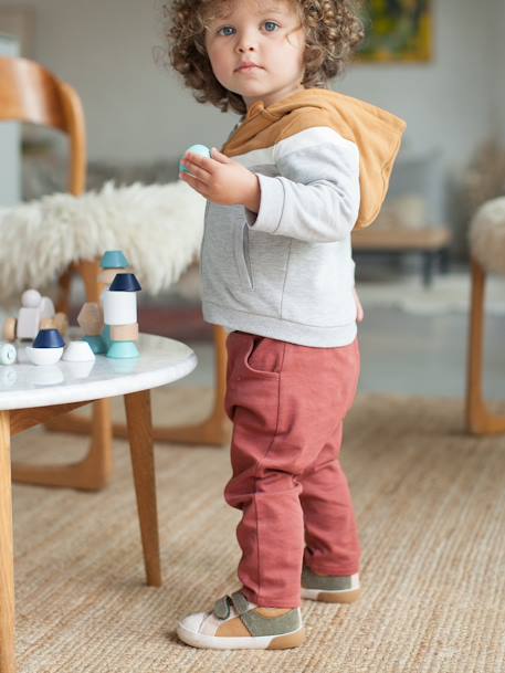 Gilet zippé bébé garçon à capuche bordeaux+cannelle+vert d'eau 4 - vertbaudet enfant 