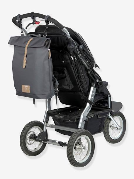 Sac à dos à langer Green Label LÄSSIG Rolltop BLEU+Gris anthracite 14 - vertbaudet enfant 