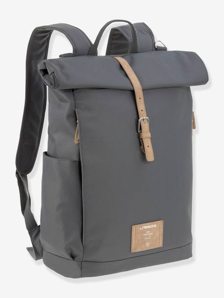 Sac à dos à langer Green Label LÄSSIG Rolltop BLEU+Gris anthracite 12 - vertbaudet enfant 